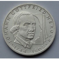 Германия - ФРГ 10 марок. 1994. G. 250 лет со дня рождения Иоганна Готфрида Гердера