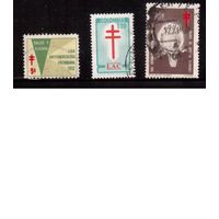 Колумбия-1952-(Мих.) ,  гаш. , 3 марки, Медицина, Борьба с туберкулезом