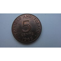 Тринидад и Тобаго 5 центов 1966