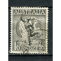 Австралия - 1956 - Гермес и глобус 1Sh - [Mi.272] - 1 марка. Гашеная.  (Лот 9EZ)-T25P1