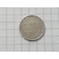 Либерия 10 центов 1977 г