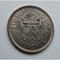 Великобритания 6 пенсов, 1945 4-10-51