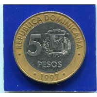 Доминиканская Республика 5 песо 1997