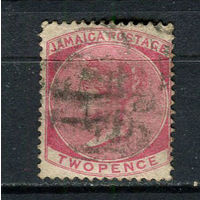 Британские колонии - Ямайка - 1870 - Королева Виктория 2P - (есть тонкое место) - [Mi.9] - 1 марка. Гашеная.  (LOT EP22)-T10P17