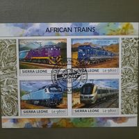 Сьерра Леоне 2017. Африканский железнодорожный транспорт. Малый лист