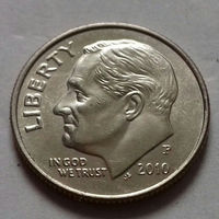 10 центов (дайм) США 2010 Р, AU