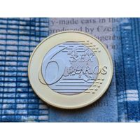 Монетовидный жетон 6 (Sex) Euros (евро). #1