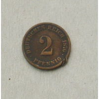 Германия. 2 пфеннига 1876 года ( С ). 138-я.