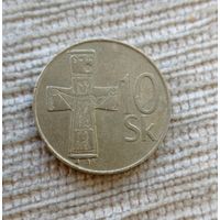 Werty71 Словакия 10 крон 1995 бронзовый крест 11 в.
