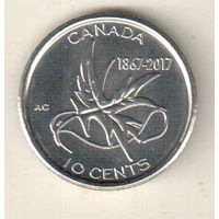 Канада 10 цент 2017 150 лет Конфедерации Канада - Крылья мира