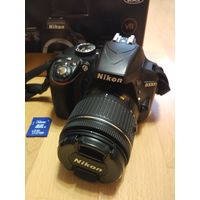 Зеркальный фотоаппарвт Nikon D3300 + сумка + штатив + карта памяти