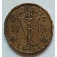 Канада 5 центов 1943 г.