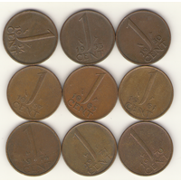 1 цент 1961, 1963, 1967, 1970 г.