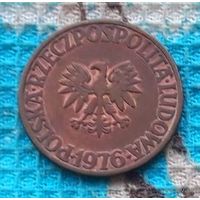 Коммунистическая Польша 5 злотых 1976 года. Малый орел.