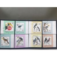 Вьетнам 1977. Редкие птицы (серия из 8 марок без перфорации)