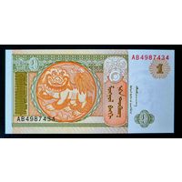 Монголия 1 тугрик 2008 год. UNC