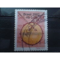 Бразилия 2002 Барабан, мелкая зубцовка