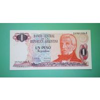 Банкнота 1 песо аргентино  Аргентина 1991 г.