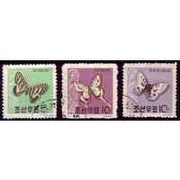 3 марки 1962 год КНДР 380-381,383