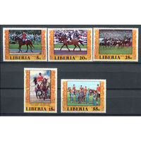 Либерия - 1977г. - Победители по конному спорту - полная серия, MNH [Mi 1032-1036] - 5 марок