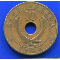 Британская Восточная Африка 10 центов 1934