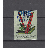 Королевская свадьба. Флора. Орхидеи. Гайана. 1983. 1 марка с надпечаткой и переоценкой. Michel N 3 (22,0 е)