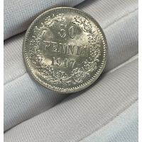 50 пенни 1917 с коронами!!! UNC красивейшая