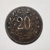 Австрия 20 геллеров, 1917