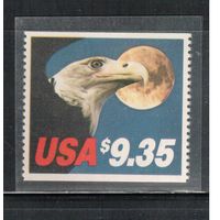 США-1983, (Мих.1648) , **, Фауна, Орел, Луна, (одиночка),