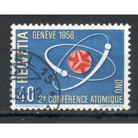 Конференция по атомной энергетике Швейцария 1958 год серия из 1 марки