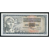 Югославия 1000 динар 1981 г. P92d. Серия CZ. UNC