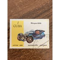 Куба 1984. Автомобили. Morgan 1909. Марка из серии