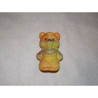 Мишка, медведь - резиновая игрушка СССР, пищалка, старая резина