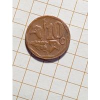 Южная Африка 10 центов 2012 года .