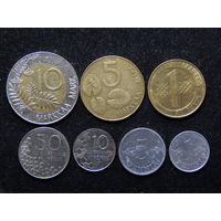 Финляндия 1,5,10,50 пенни,1,5,10 марок 1973-94г