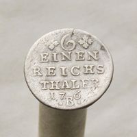Пруссия 1/6 часть талера 176?  Фридрих II Великий м.д. Бреслау