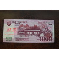 Северная Корея 1000 вон образца 2008 года UNC образец
