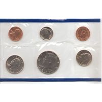 Годовой набор монет США 1990 г. двор P (1; 5; 10; 25; 50 центов + жетон) _UNC