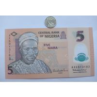 Werty71 Нигерия 5 найра 2013 UNC банкнота