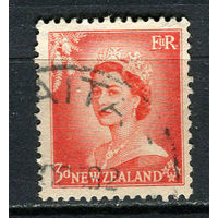 Новая Зеландия - 1953/1954 - Королева Елизавета II 3P - [Mi.336] - 1 марка. Гашеная.  (LOT EX44)-T10P32