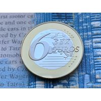 Монетовидный жетон 6 (Sex) Euros (евро). #4