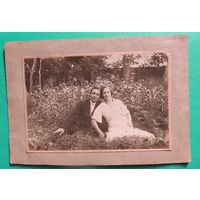 Фото "Пикник", 1920-1930 гг., Гомель (без паспарту 17*11 см, с паспарту 22*15 см)