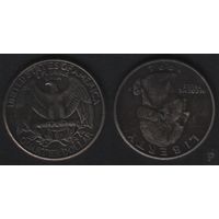 США km164a 25 центов 1994 год (P) kmA164a (Cu-CuNi) (f
