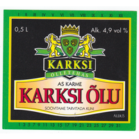 Этикетка пиво Karksi Olu Прибалтика П450