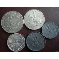 Австрия. 5 монет 1949-1979 г.