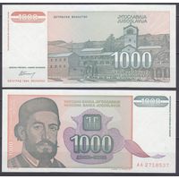 Югославия 1000 динаров 1994 UNC P140
