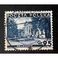 Польша 1935 г.  Бельведер. Архитектура. 1 марка #0015-A1