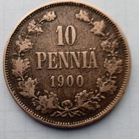 Р.И. Финляндия 10 пенни 1900г.