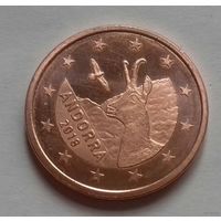 1 евроцент, Андорра 2018 г., UNC