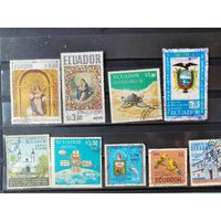 Эквадор. Сборка гашеных марок